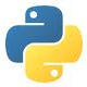 Image of Python Logo as link to Python page